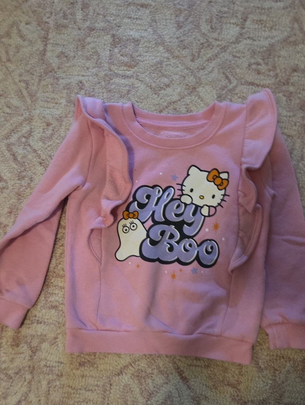 Hello Kitty Lavender Pink Ruffle Sweatshirt - Kids